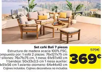 Carrefour Set café bali 7 piezas oferta