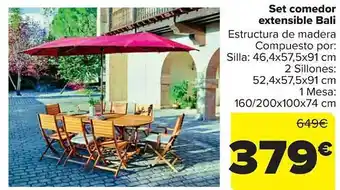 Carrefour Set comedor extensible bali oferta