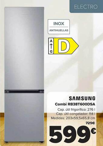 Carrefour Samsung combi rb38t600dsa oferta