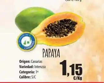 Spar Tenerife Papaya oferta