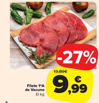 Carrefour Market Filete 1aa de vacuno oferta