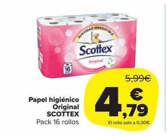 Carrefour Market Papel higiénico original scottex oferta