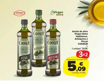 Carrefour Market Aceite de oliva virgen extra hojiblanca, arbequina o picual coosur oferta