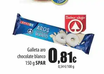 Spar Tenerife Galleta aro chocolate blanco spar oferta
