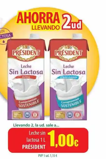 Spar Tenerife Leche sin lactosa président oferta