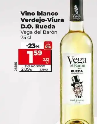 Dia Vino blanco verdejo-viura d.o. rueda vega del barón oferta