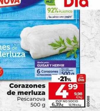 Dia Corazones de merluza pescanova oferta