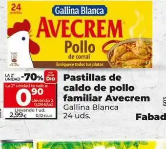 Dia Pastillas de caldo de pollo familiar avecrem gallina blanca oferta