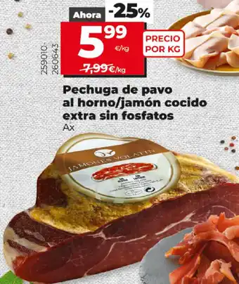 Maxi Dia Pechuga de pavo al horno/ jamón cocido extra sin fostatos oferta