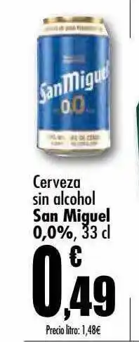 Unide Supermercados Cerveza sin alcohol san miguel 0.0% oferta