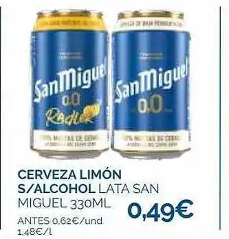 Supermercados La Despensa Cerveza limón s-alcohol lata san miguel oferta