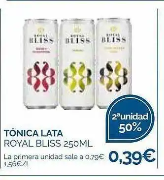 Supermercados La Despensa Tónica lata royal bliss oferta