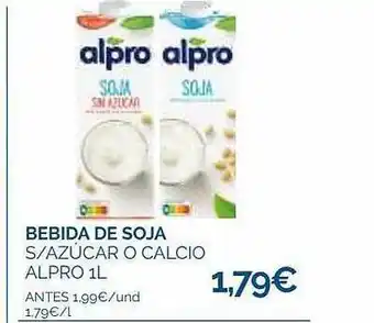 Supermercados La Despensa Bebida de soja s-azúcar o calcio alpro oferta