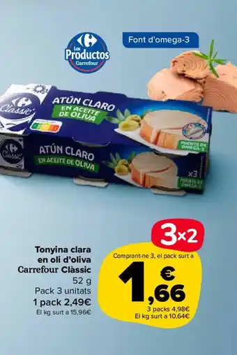 Carrefour Tonyina clara en oli d'oliva oferta
