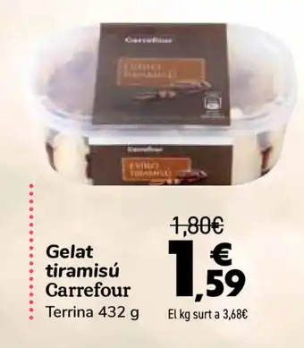 Carrefour Gelat tiramisú Carrefour 432g oferta