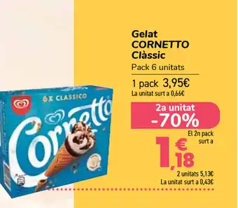 Carrefour Gelat Cornetto Clássic oferta