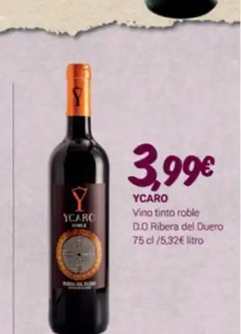 Ycaro Vino Tinto Roble D.O Ribera Del Duero