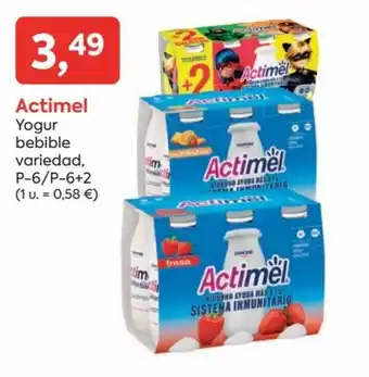 Suma Supermercados Actimel Yogur Bebible Variedad, P-6/P-6+2 oferta