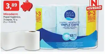 Suma Supermercados Micaderm Papel Higiénico 3 capas, 12u oferta