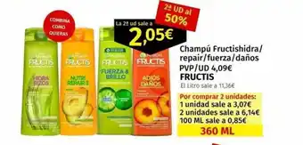 Maskom Supermercados Champú fructishidra repair fuerza daños fructis oferta