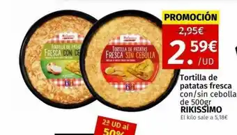 Maskom Supermercados Tortilla de patatas fresca rikissimo oferta