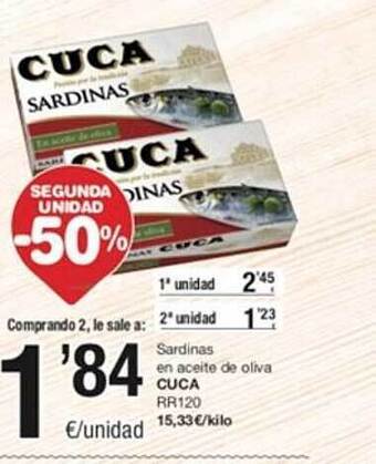 SPAR Sardinas en aceite de oliva cuca oferta
