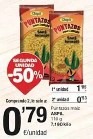 SPAR Segunda unidad -50% puntazos maiz aspil oferta