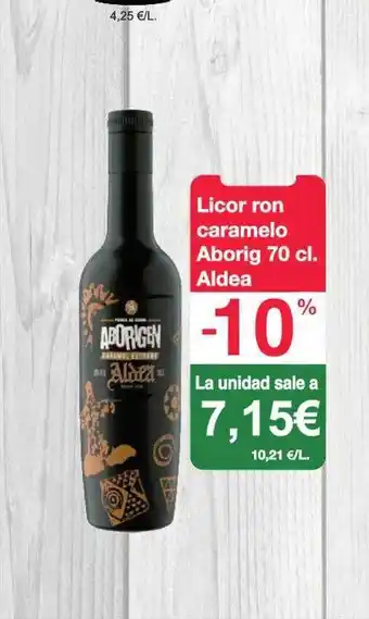Spar La Palma Licor ron caramelo aborig aldea oferta