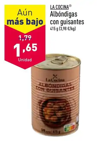 ALDI Albóndigas Con Guisantes oferta