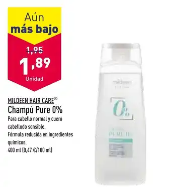 ALDI Champú Pure 0% oferta