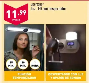 ALDI Luz LED Con Despertador oferta