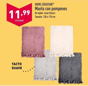 ALDI Manta Con Pompones oferta