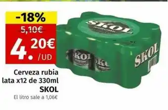 Maskom Supermercados Cerveza rubia skol oferta