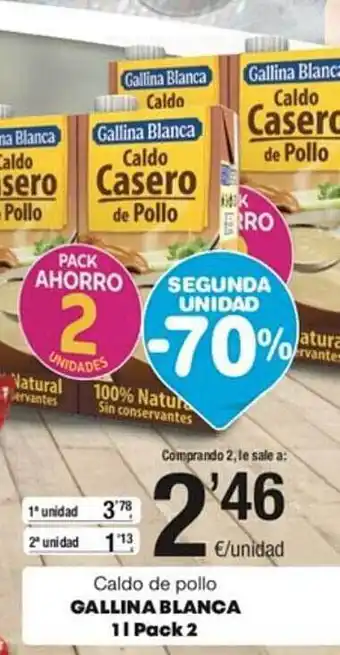 SPAR Segunda unidad -70% caldo de pollo gallina blaca oferta