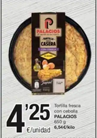SPAR Tortilla fresca con cebolla palacios oferta