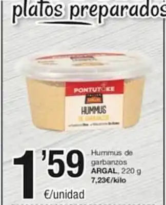 SPAR Hummus de garbanzos argal oferta