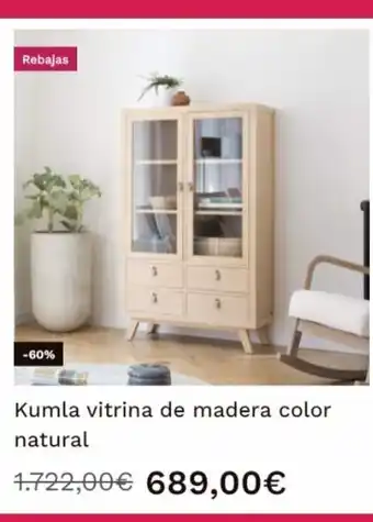 Banak Importa Rebajas -60% kumla vitrina de madera color natural 1.722,00€ 689,00€ oferta