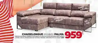 Tifón Hipermueble Consider pero! destigantes chaiselongue modelo palma. asientos extrables, respaldos reclinables con espuma de alta densid oferta