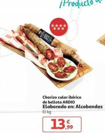 Alcampo Chorizo Cular Ibérico De Bellota Ardio Elaborado En: Alcobendas oferta