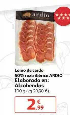Alcampo Alconbendas Lomo De Cerdo 50% Raza Ibérica Ardio Elaborado En: 100g oferta