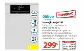 Alcampo Lavavajillas Q-6598 Qilive oferta