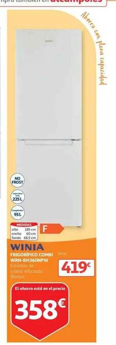 Alcampo Winia Frigorífico Combi Wrn-bh360npw oferta