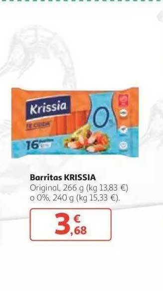 Alcampo Barritas Krissia 266g oferta