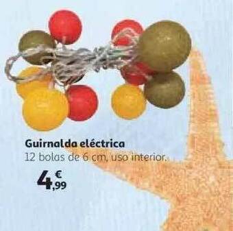 Alcampo Guirnalda Eléctrica 12 bolas de 6 cm oferta