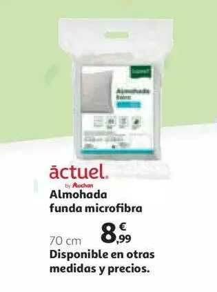 Alcampo Actuel Almohada Funda Microfibra 70cm oferta
