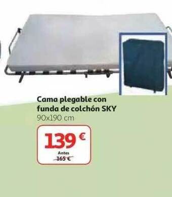 Alcampo Cama Plegable Con Funda De Colchón Sky 90x190 cm oferta