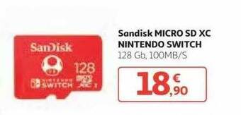 Alcampo Sandisk Micro Sd Xc Nintendo Switch 128gb oferta
