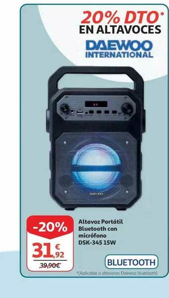 Alcampo Altavoz Portátil Bluetooth Con Micrófono Dsk-345 15w oferta