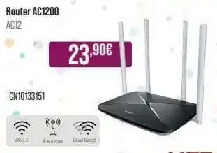 Router ac1200 ac12 cn10133151 ệ wifi s ((@)) 4 antenas 23,90€ dual band