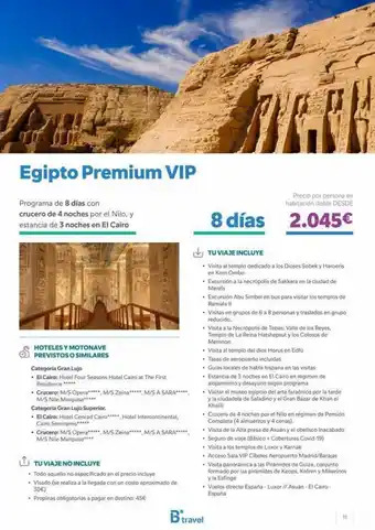 Egipto premium vip programa de 8 días con crucero de 4 noches por el nilo, y estancia de 3 noches en el cairo hoteles y mot